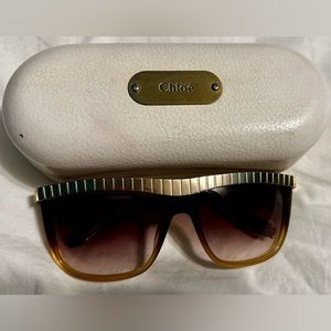 Retro vintage Chloé ombre sunglasses brown & gold